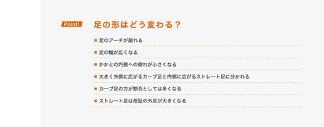 足の形はどう変わる?