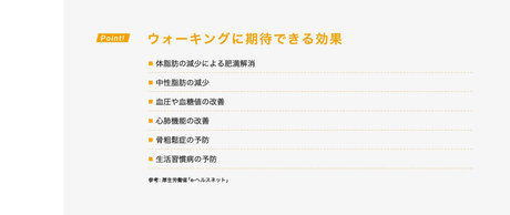 ウォーキングに期待できる効果