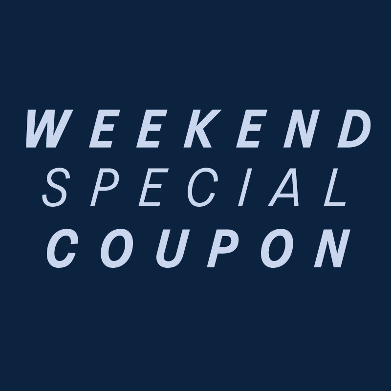 当日入会可、会員限定「WEEKEND COUPON」